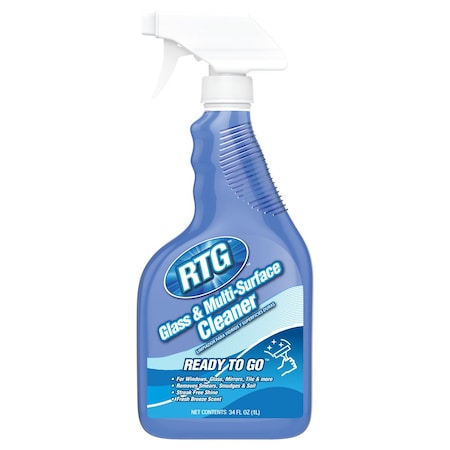 Intercon Chemical Liquid RTG Glass & Multi-Surface Cleaner, Clear Blue, Marine Breeze, 6 PK FICCB-GP-6X34-RGLS